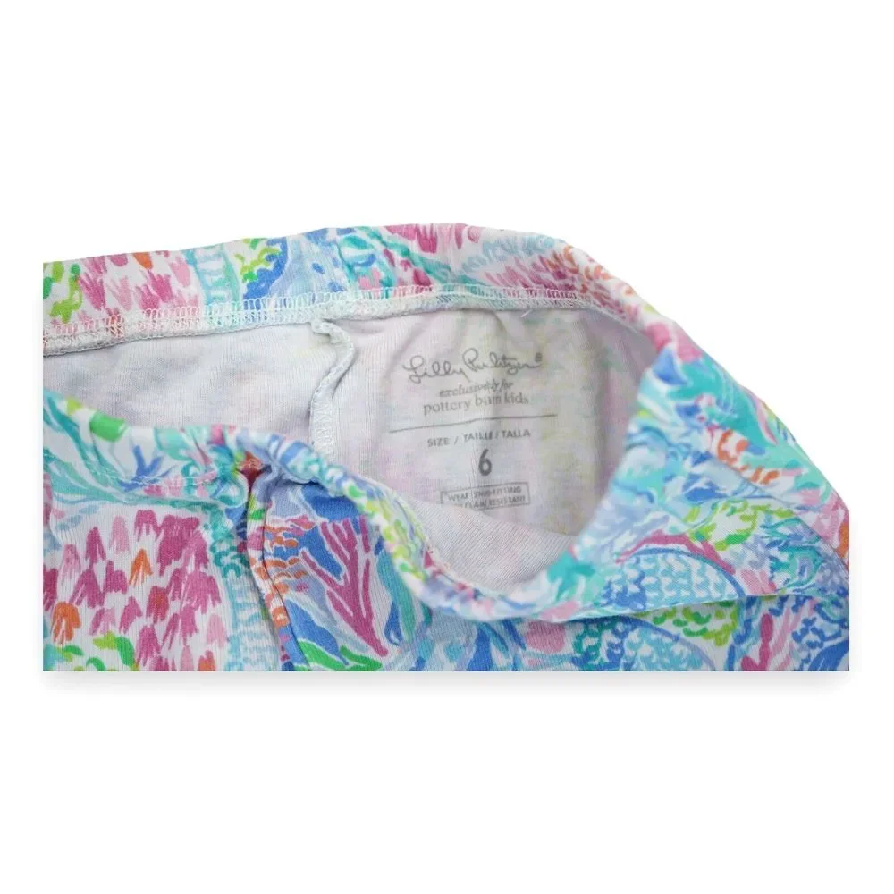 Lilly Pulitzer Pottery Barn‎ Kids Exclusive Mermaid Cove Pajama Pants Size 6